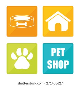 Pet design over white background, vector illustration.