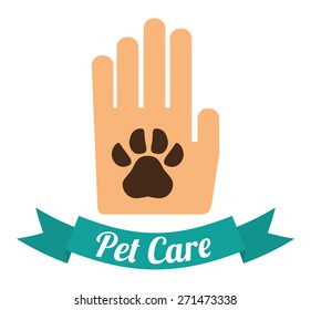 Pet design over white background, vector illustration.