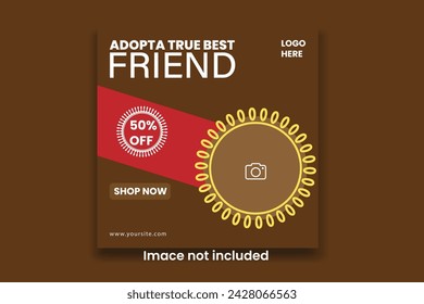 pet design social media post banner design 
