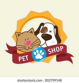 Pet digital design, vector illustration eps 10.