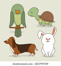 Pet digital design, vector illustration eps 10.