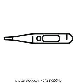 Pet digital thermometer icon outline vector. Care bundle. Vaccine cute service