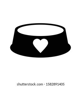 Pet dish with glyph icon vector illustration logo template for many purpose.