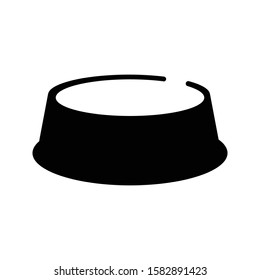 Pet dish with glyph icon vector illustration logo template for many purpose.