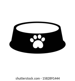 Pet dish with glyph icon vector illustration logo template for many purpose.