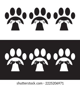 Pet dog animal logo design 