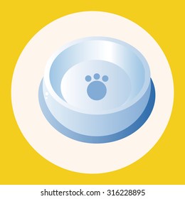 Pet dog bowl theme element vector,eps10