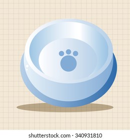 Pet dog bowl theme element vector,eps10