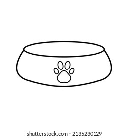 Pet dog bowl Vector Icon
