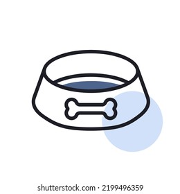 Pet dog bowl vector icon. Pet animal sign. Graph symbol for pet and veterinary web site and apps design, logo, app, UI