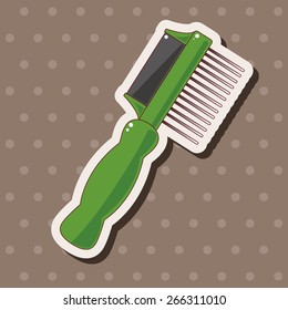 Pet dog brush theme element vector,eps10