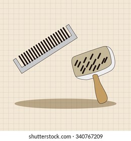Pet dog brush theme element vector,eps10