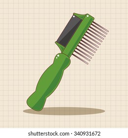 Pet dog brush theme element vector,eps10