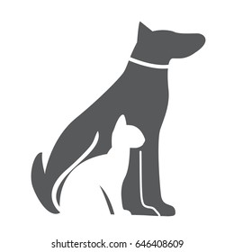 Pet , Dog and Cat Icon. Material for Design. Vector Illustration EPS10	