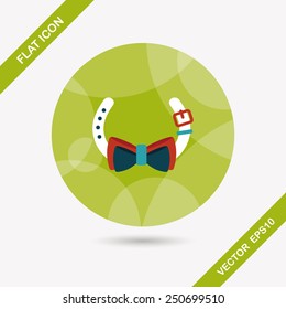 Pet dog chains flat icon with long shadow,eps10