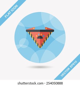 Pet dog chains flat icon with long shadow,eps10