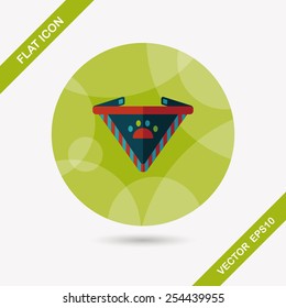 Pet dog chains flat icon with long shadow,eps10