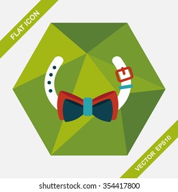 Pet dog chains flat icon with long shadow,eps10