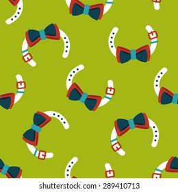 Pet dog chains flat icon,eps10 seamless pattern background