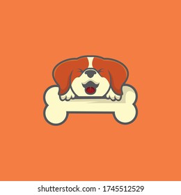 pet dog cute logo vector cartoon