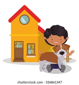 pet dog design, vector illustration eps10 graphic 