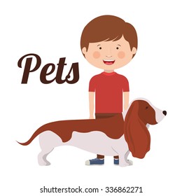 pet dog design, vector illustration eps10 graphic 