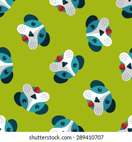Pet dog flat icon, eps10 seamless pattern background