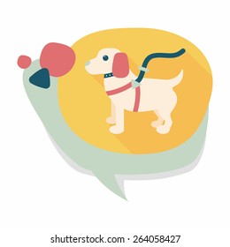 Pet dog flat icon with long shadow,eps10