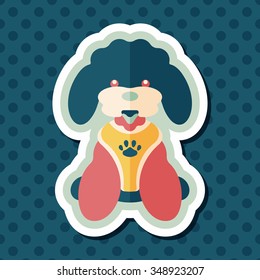 Pet dog flat icon with long shadow,eps10
