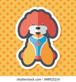 Pet dog flat icon with long shadow,eps10