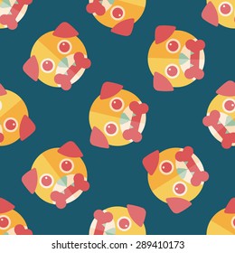 Pet dog flat icon,eps10 seamless pattern background