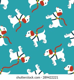 Pet dog flat icon,eps10 seamless pattern background