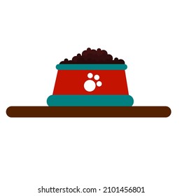 pet dog food. cartoon. vector image with white background