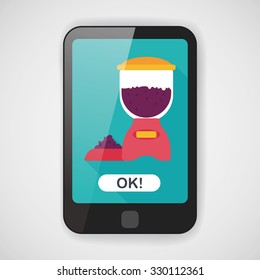 Pet dog food flat icon with long shadow,eps10