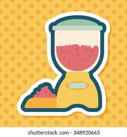 Pet dog food flat icon with long shadow,eps10
