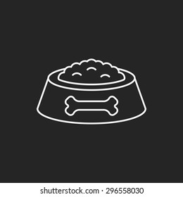 pet dog food line icon