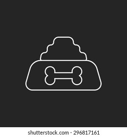 pet dog food line icon