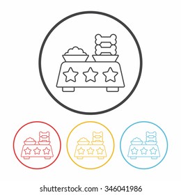 pet dog food line icon