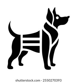 Icono del perro del animal doméstico para la Ilustración vectorial gráfica y del logotipo de la colección del Diseño web, diseño del Vector del perro de la silueta