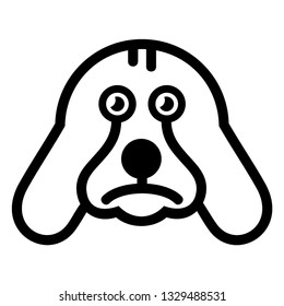 Pet dog icon, illustration icon dog. Symbol, logo illustration - Vector
