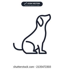 Pet dog icon symbol template for graphic and web design collection logo vector illustration