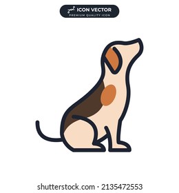 Pet dog icon symbol template for graphic and web design collection logo vector illustration