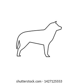 Pet dog icon, vector sign, pictogram isolated on white. Symbol, logo illustration