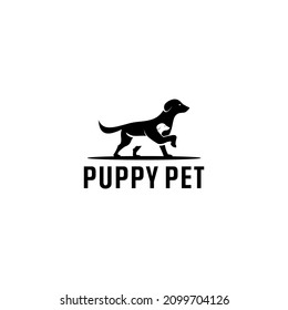 pet dog illustration logo, cute, unique and attractive, easy to apply in marketing business
