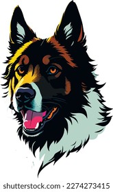 Pet dog illustration vector art