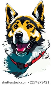 Pet dog illustration vector art