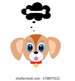 pet dog illustration vector, cartoon character 