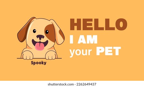 pet dog illustration vector design, cute and funny pet lovers. animal adoption