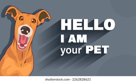 pet dog illustration vector design, cute and funny pet lovers. animal adoption