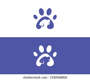 pet dog illustration vector logo design